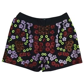Shorts Essentiel Antwerp com bordado floral de algodão Multicor