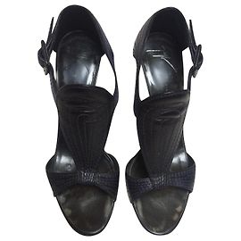 Giuseppe Zanotti leather heeled sandals Black