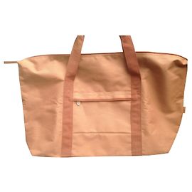 CARVEN , LARGE STRONG TRAVEL CANVAS TOTE , Caramel