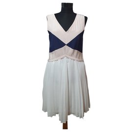 Vestido Tommy Hilfiger de seda e algodão Multicor