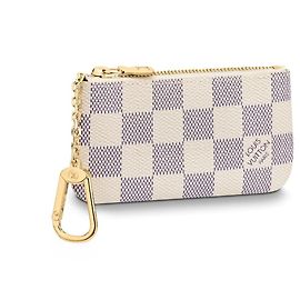 Louis Vuitton Pochette clés toile damier azur Beige