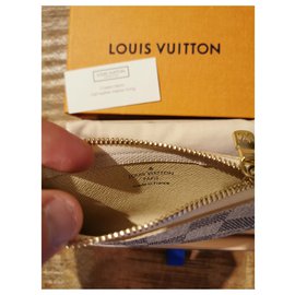 Louis Vuitton-Pochette clés toile damier azur-Bege