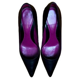 Sergio Rossi Black Leather Pumps Black