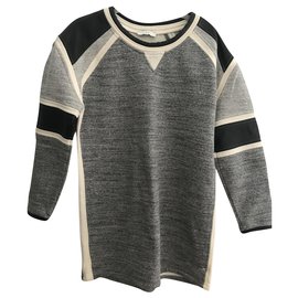 Jersey largo de algodón gris Iro Gris