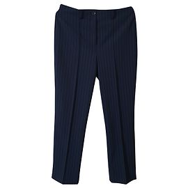 Georges Rech gestreifte blaue Hose Blau