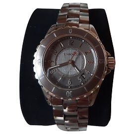 Chanel J watch12 Grey