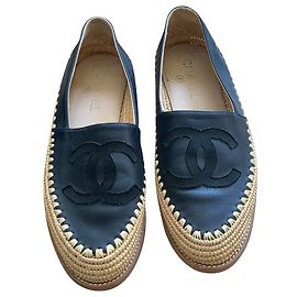 Chanel espadrilles moccasins Navy blue