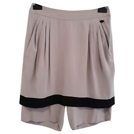 Saia short Chanel de seda roxa Roxo