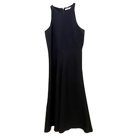 Vestido Dior Azul Marinho de Seda e Lã Azul marinho
