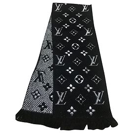 Sciarpa Louis Vuitton Logomania Shine nera Nero
