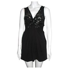 Pinko sequinned black dress Black