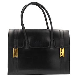 Borsa Hermès Drag Black Box in pelle Nero