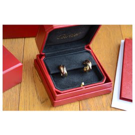 Cartier-Cartier Trinity Ohrringe aus Weißgold, Gelbgold und Roségold-Golden