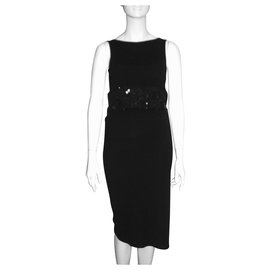 Diane Von Furstenberg-DvF nuevo vestido vintage adornado-Negro