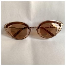 Kenzo-OLHOS óculos de sol de metal pêssego-Pescaria