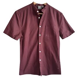 Camisa Asos de algodón ciruela Ciruela