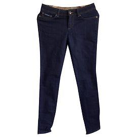 Jeans Slim D&G com fecho de correr no tornozelo Azul Denim Azul