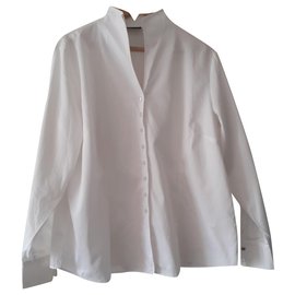 Autre Marque Camicia ETERNA bianca in cotone con gemelli Bianco