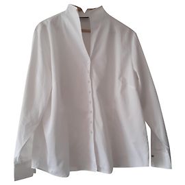 Autre Marque Camisa ETERNA blanca de algodón con gemelos Blanco