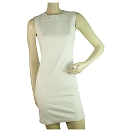Dsquared2 DSquared DS2 Sleeveless solid white elasticated Mini Dress size M back zip White