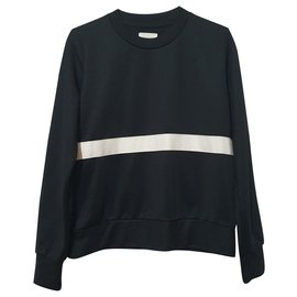 Wood Wood Pullover Schwarz Weiß Schwarz Weiß