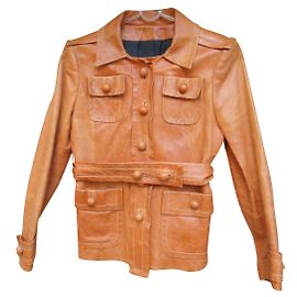 vintage Givenchy jacket in lambskin t 38 Orange