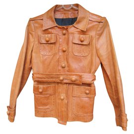 Givenchy-vintage Givenchy jacket in lambskin t 38-Orange