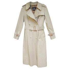 Burberry-trench coat vintage das mulheres Burberry34/36-Bege