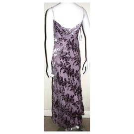 Autre Marque-Vestido de noche de seda-Púrpura