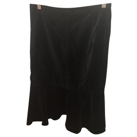 Max Mara Samtrock Schwarz Schwarz