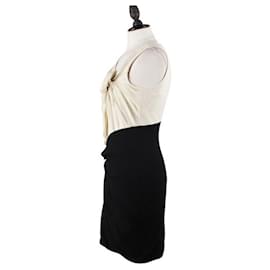 Diane Von Furstenberg-DvF Emma Silk dress-Black,Cream