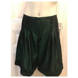Emporio Armani-Green pant skirt-Dark green