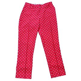 Aspesi Polka Dots Knöchelhose Weiß Rot