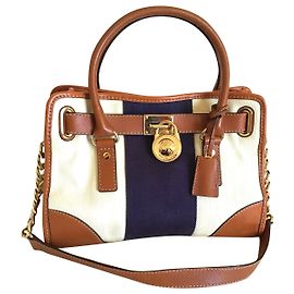 Michael Kors Hamilton Creme Cognac Dunkelblau