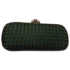 Bottega Veneta Knot clutch Dark green