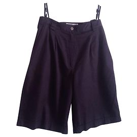Bermuda vintage Burberrys di Londra. 100% cotone Blu navy
