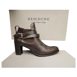 Heschung Chelsea boots dark brown leather 40.5 Dark brown