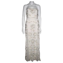 Needle & Thread-Glossy Willow dress-White,Cream
