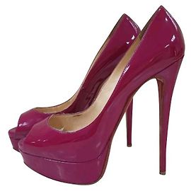 Christian Louboutin LOUBOUTIN CRISTÃ Lady Peep Bombas Violeta Peep Toe - Eu 38 Multicor
