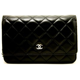 Chanel-CHANEL Paris Limited Petit sac à bandoulière en chaîne à rabat matelassé noir-Noir