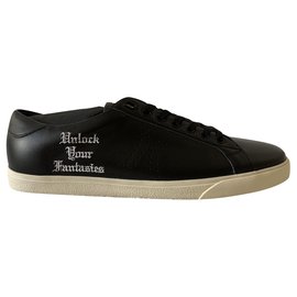Céline Black leather Triomphe sneakers Black