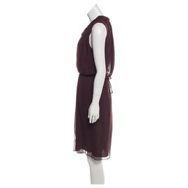 Diane Von Furstenberg-DvF Lehana Grecian Style Silk dress-Brown,Chocolate