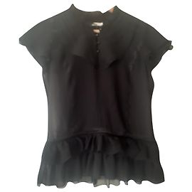 Top de renda e crepe com babados Pepe Jeans Preto XL Preto