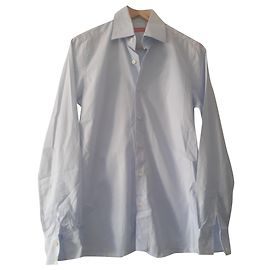 Christian Lacroix Slim Baumwollhemd Hellblau Hellblau