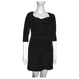 Alice by Temperley Studded silk blend dress Black