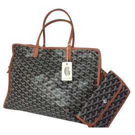 Cheap Goyard Red Goyardine Canvas And Leather Bourget PM Trolley