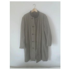 Lemaire-Manteau en laine réversible-Gris