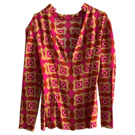 Marni multicolored printed viscose top Multiple colors