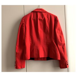 Gucci-Veste vestimentaire en coton rouge corail-Rouge
