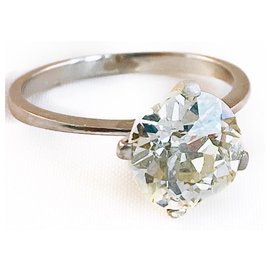 Autre Marque-Platinring 2,2 CT Diamond-Weiß